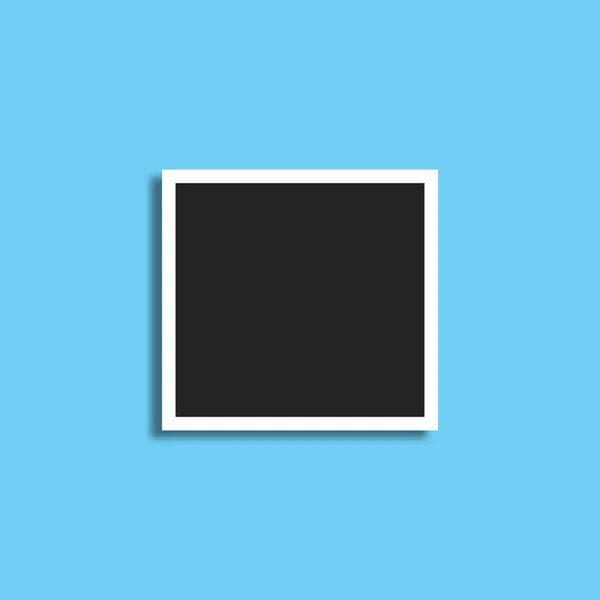 相框隔离在蓝色现实的黑色相框上模拟矢量 你的设计的空框架 信笺或照片画廊的矢量模板 — 图库矢量图片