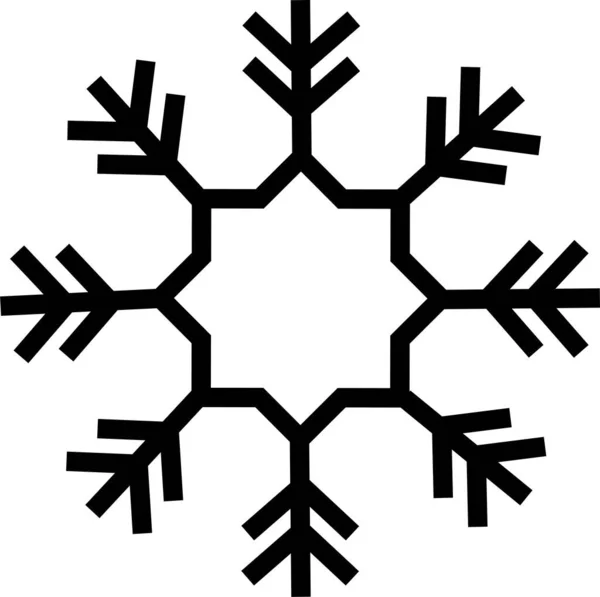 Χιόνι Νιφάδα Χειμώνα Διάνυσμα Εικονίδιο Σύμβολο Πτώσης Χιονιού Σημάδι Φωτιάς — Διανυσματικό Αρχείο