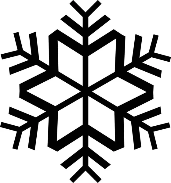 Snöflingor Vinter Vektor Ikon Snö Faller Symbol Isflack Skylt Vinterelement — Stock vektor