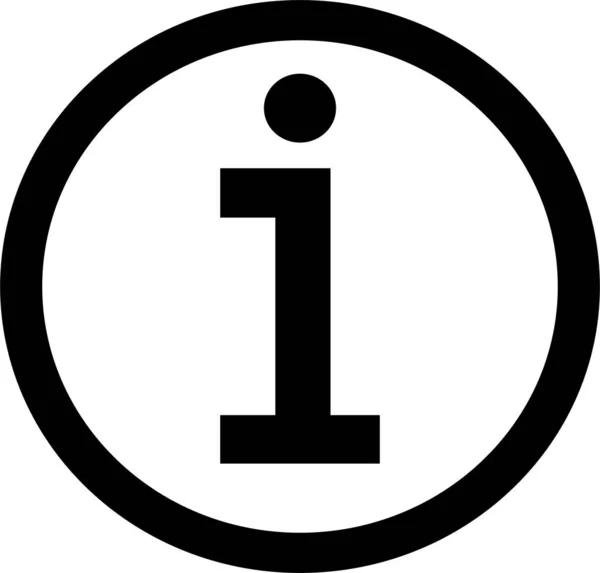 Ikona Informacji Info Point Icon Czarny Pomóż Logo Info Prosty — Wektor stockowy