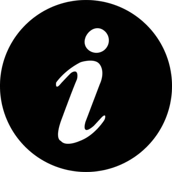 Informationssymbol Info Point Icon Schwarz Hilfe Logo Info Einfacher Zeichenvektor — Stockvektor