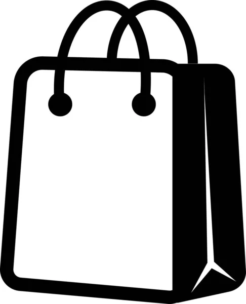 買い物袋アイコンベクトル 製品販売バッグ ショッピングシンボル ロゴタイプ — ストックベクタ