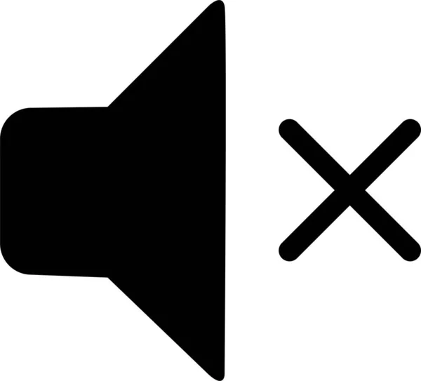 Audio Speaker Silent Mute Volume Sound Flat Vector Icon — Stock Vector