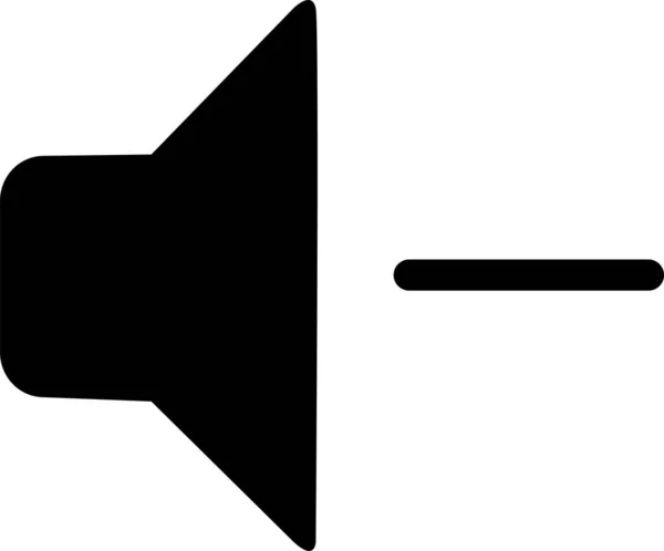 Зменшення Гучності Звуку Динаміка Або Піктограма Плоского Вектора Звуку Низького — стоковий вектор