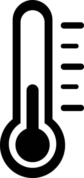 温度计冷热的符号 天气信号 温度测量设备图标 温度刻度符号 单一物体 — 图库矢量图片
