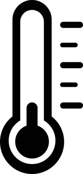 温度计冷热的符号 天气信号 温度测量设备图标 温度刻度符号 单一物体 — 图库矢量图片