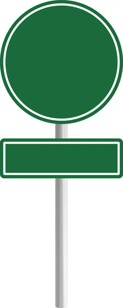 道路绿色交通标志板 空白板上的文字位置 危险空白警告空标志 交通标志板的模型 运输指导委员会 Bord广告 — 图库矢量图片