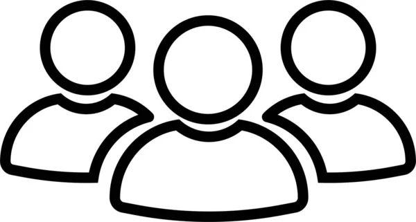 Oameni Grup Linie Icon Set Echipa Muncitori Simbolul Profilului Utilizatorului — Vector de stoc