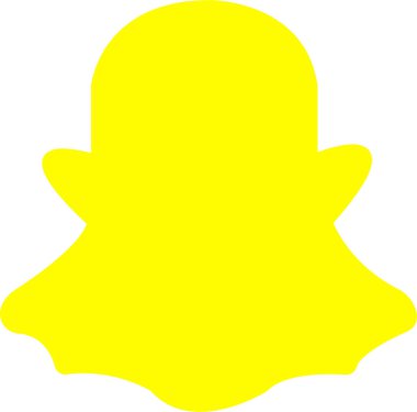 Snapchat logo kurye simgesi. Gerçekçi sosyal medya logosu. Şeffaf arkaplanda sohbet uygulaması düğmesini yakala.