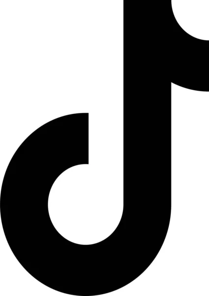 Tiktok Logotyp Realistiska Sociala Medier Ikon Logotyp Tik Tok Platt — Stock vektor
