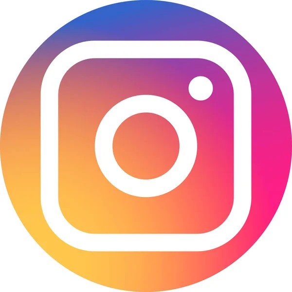 Logo Instagram Logotipo Insta Realista Redes Sociales Sobre Fondo Transparente — Vector de stock
