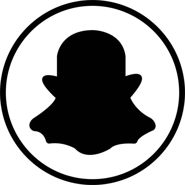Snapchat Logo Kurye Simgesi Gerçekçi Sosyal Medya Logosu Şeffaf Arkaplanda — Stok Vektör