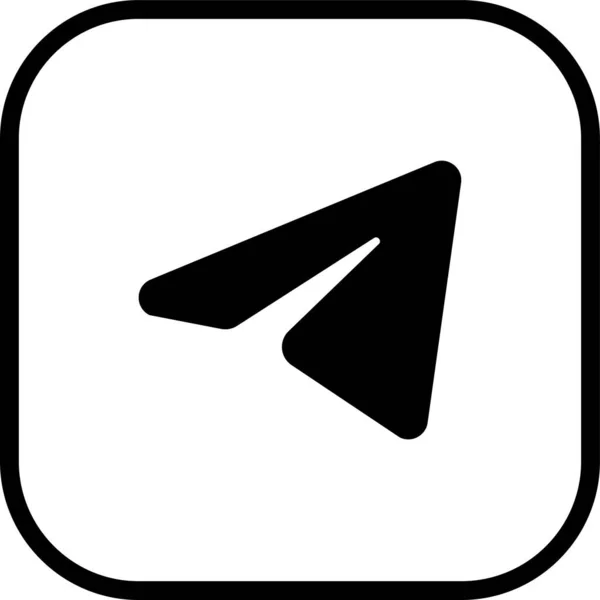 Telegram Logo Messenger Icon Inglés Logotipo Realista Las Redes Sociales — Vector de stock