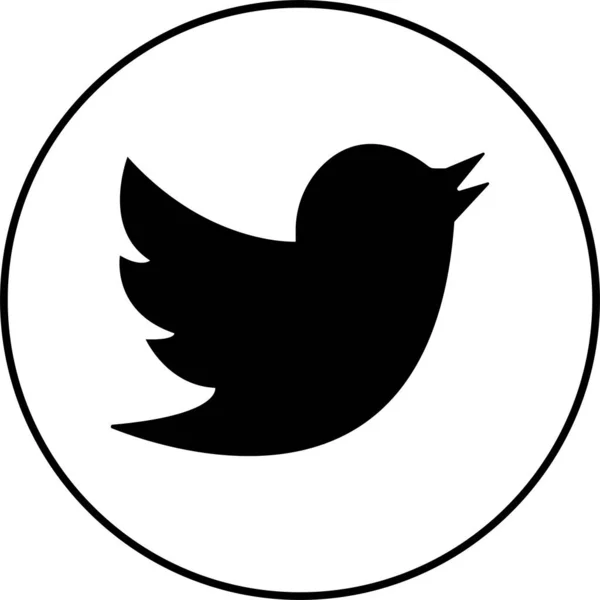 Twitter Bird Logo Realistisches Logo Der Social Media Ikone Twitter — Stockvektor