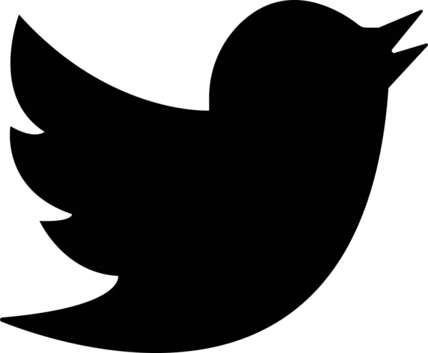 Logo Twitter Bird Logotype Icône Réaliste Des Médias Sociaux Twitter — Image vectorielle
