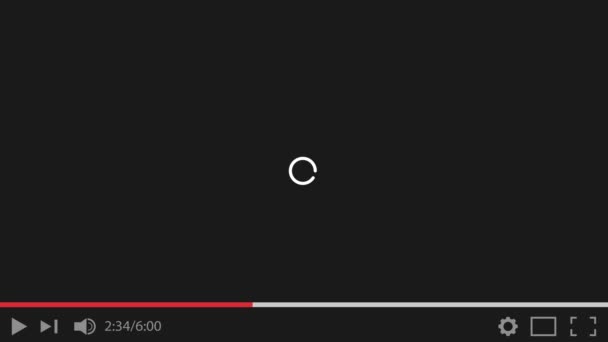 Youtube Video Oynatıcısı Yavaş Internet Hızından Dolayı Görüntüleri Yüklüyor Çember — Stok video