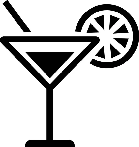 Boissons Verre Vecteur Icône Icône Cocktail Margarita Cocktail Verre Margarita — Image vectorielle