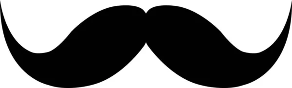 Schnurrbart Schwarze Silhouette Eines Erwachsenen Mannes Schnurrbärte Symbol Des Vatertags — Stockvektor