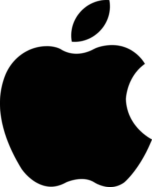 Realistisches Apple Logo Mobilgeräte Ios Betriebssystem Für Mac Logo Symbolbild — Stockvektor
