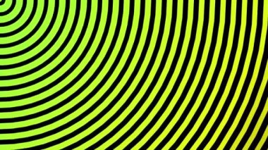 Alfa kanalında yayılan yeşil sarı gradyan radyo dalgalarının animasyonu. Köşedeki radyasyon dalgasını çember yapın. Reklamlar için canlandırılmış arkaplan
