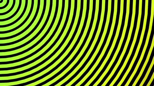 Animation Der Sich Ausbreitenden Grün Gelben Gradienten Radiowellen Alphakanal Aus — Stockvideo
