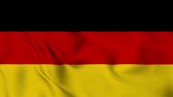 Bandeira Alemanha Waving Background Animation Bandeira Nacional Alemanha Sinal Alemanha — Vídeo de Stock