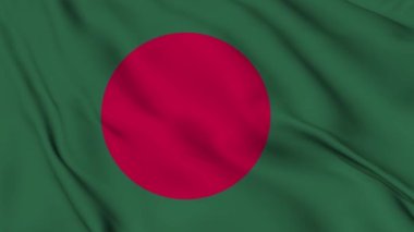 4K 'da Bangladeş bayrak animasyonu. Bağımsızlık günün kutlu olsun. Ulusal bayrak sallanıyor. Vatanseverlik sembolü. Bayrak hareketi grafikleri. Bayrak hareket ediyor