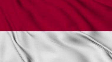 4K 'da Endonezya bayrağı animasyonu. Bağımsızlık günün kutlu olsun. Ulusal bayrak sallanıyor. Vatanseverlik sembolü. Bayrak hareketi grafikleri. Bayrak hareket ediyor
