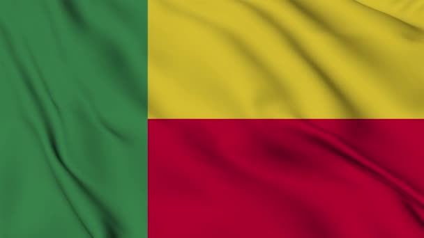 Animacja Flagi Beninu Dla Tła Szczęśliwego Dnia Niepodległości Flaga Narodowa — Wideo stockowe