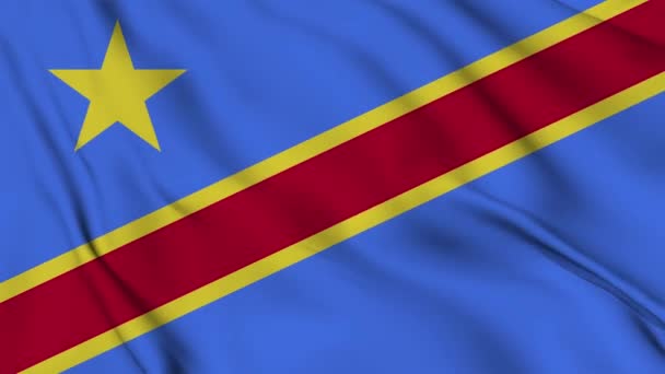 Congo République Démocratique Drapeau Animation Pour Arrière Plan Bonne Fête — Video