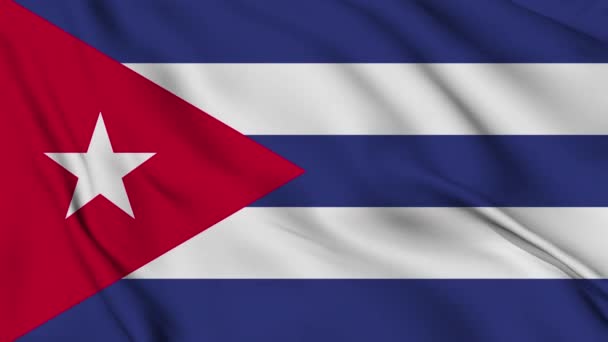 Cuba Animation Drapeau Pour Arrière Plan Bonne Fête Indépendance Drapeau — Video