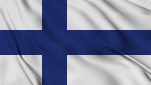 Finland Flag Animation Background Happy Independence Day National Flag Waving — Stock Video