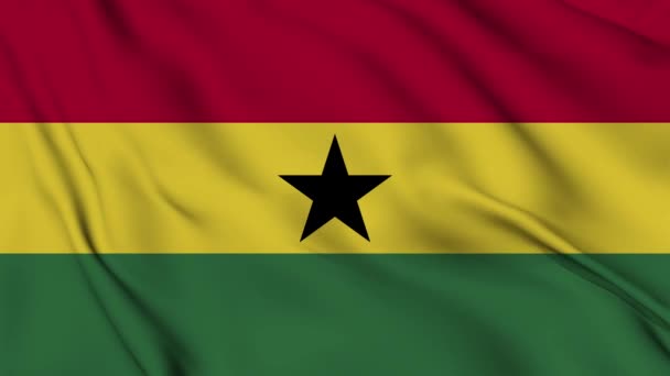 Animation Drapeau Ghana Pour Arrière Plan Bonne Fête Indépendance Drapeau — Video