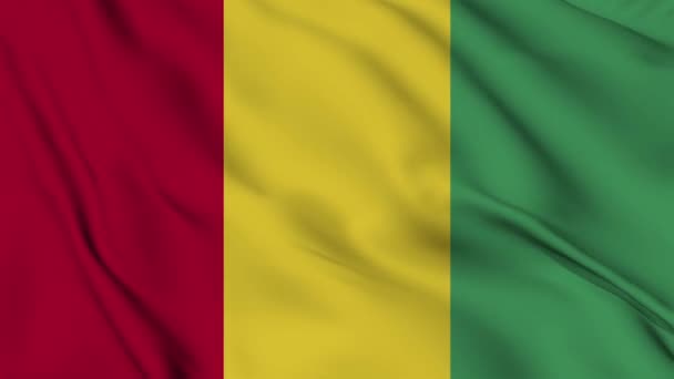 Animace Vlajky Guineje Pro Pozadí Šťastný Den Nezávislosti Vlaje Národní — Stock video