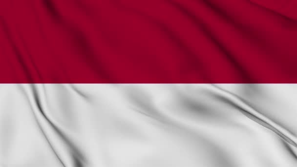 Indonesien Flagge Animation Für Hintergrund Glücklicher Unabhängigkeitstag Nationalflagge Schwenkend Patriotismus — Stockvideo