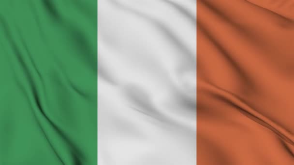 Irland Flagge Animation Für Hintergrund Glücklicher Unabhängigkeitstag Nationalflagge Schwenkend Patriotismus — Stockvideo