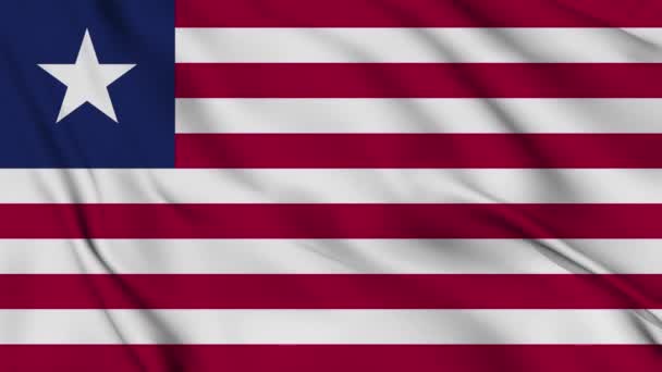 Animazione Bandiera Liberia Sfondo Felice Giorno Dell Indipendenza Bandiera Nazionale — Video Stock