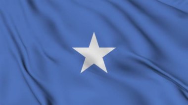 4K 'da Somali bayrağı animasyonu. Bağımsızlık günün kutlu olsun Somali ulusal bayrağı sallanıyor. Vatanseverlik sembolü. Bayrak hareketi grafikleri. Bayrak hareket ediyor