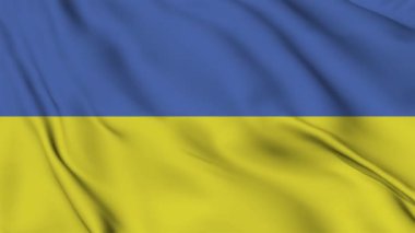 4K 'da Ukrayna bayrağı animasyonu. Ukrayna 'nın ulusal bayrağı dalgalanırken mutlu bağımsızlık günleri. Vatanseverlik sembolü. Bayrak hareketi grafikleri. Bayrak hareket ediyor