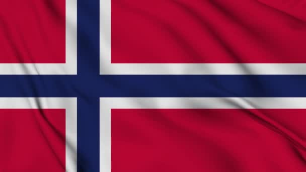 Animation Drapeau Norvégien Arrière Plan Joyeux Jour Indépendance Norvège Drapeau — Video