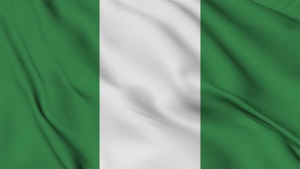 Nigeria Animación Bandera Fondo Feliz Día Independencia Nigeria Bandera Nacional — Vídeos de Stock