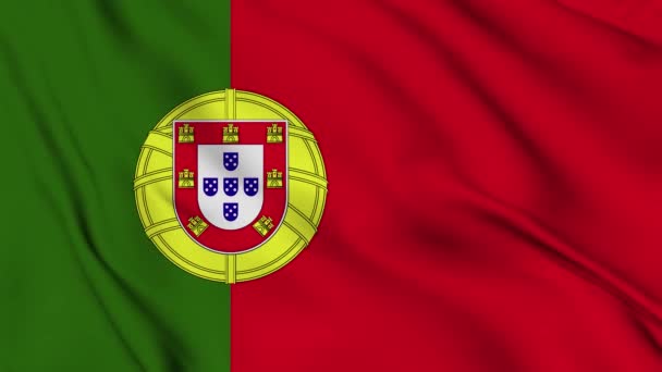 Portugal Animation Drapeau Pour Arrière Plan Bonne Fête Indépendance Portugal — Video