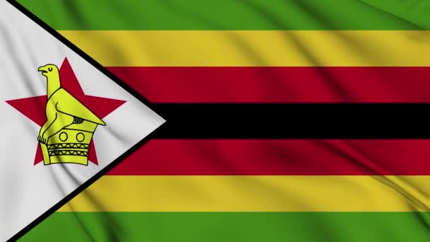 Zimbabwe Drapeau Animation Pour Arrière Plan Joyeux Jour Indépendance Drapeau — Video