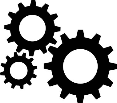 Gear wheel icon. Simple Gear wheel or setting. Cogwheel. Gear icons. Vector clipart