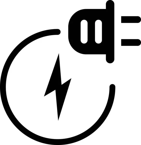 Ícone Tomada Elétrica Símbolo Electricidade Energia Conexão Conceito Desconexão Conceito — Vetor de Stock