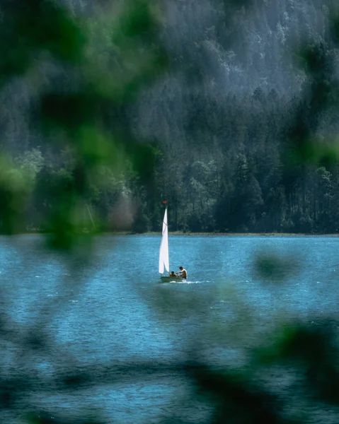 Boat Middle Lake Austria — Stock Photo, Image