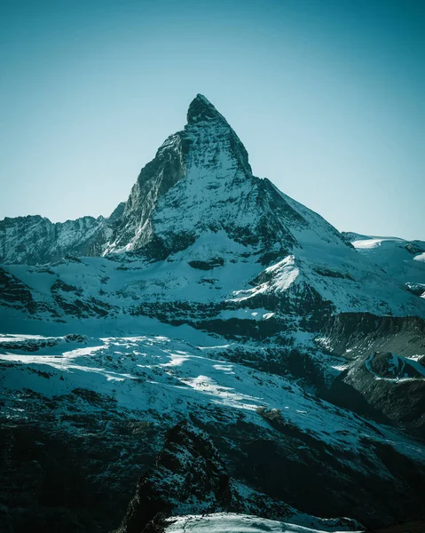 Top view of mountains in switzerland