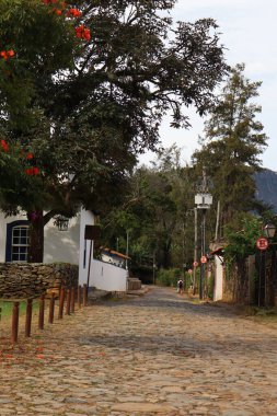 Tiradentes şehrinin güzel manzarası - Brezilya
