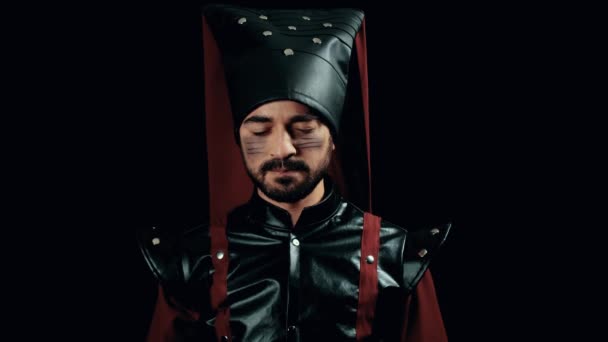 Ottoman Empire Warrior Janissary Ottoman Knight — Stock Video