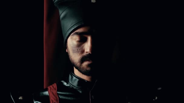 Osmanský Císařský Bojovník Janissary Osmanský Rytíř — Stock video